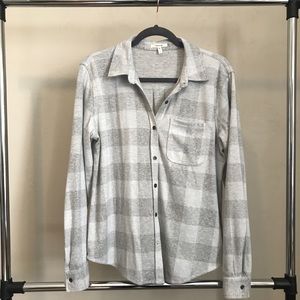 COPY - MAURICES | Large white and gray flannel
